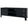 TV Cabinet Metal Industrial Style 120x35x48 cm Black Image 2