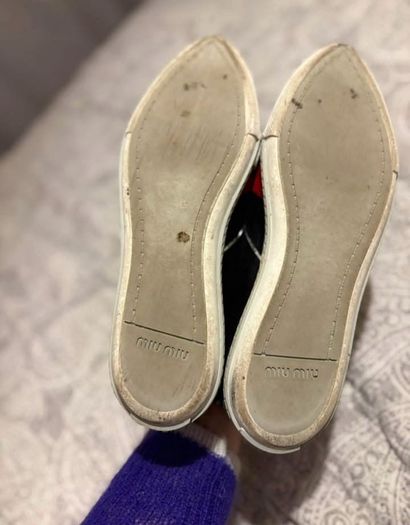 Miu Miu color-block suede loafers