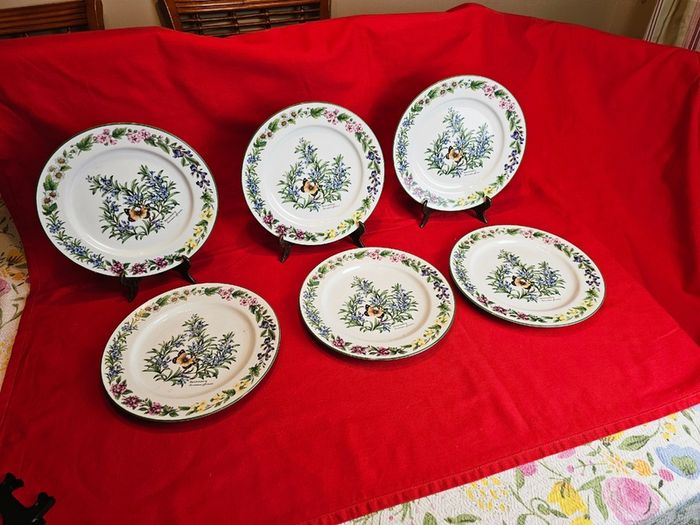 Royal Worcester Herbs Dinnerware , Set of two Rosemary and Black Mustard plates