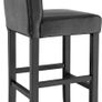 Set of 2 Bar Stools with Backrest Black  - Free Delivery Nationwide Image 4