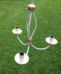 DAR RIB0333M Cream metal Ceiling Light