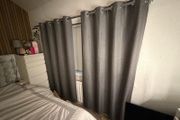 grey curtains