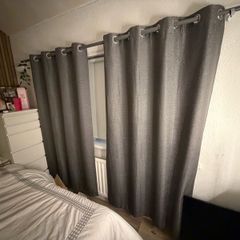 grey curtains