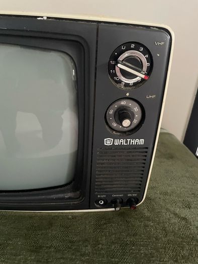 Vintage Walthams Portable Black and White TV