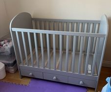 Cot - Wooden with Three Drawers