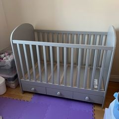 Cot - Wooden with Three Drawers