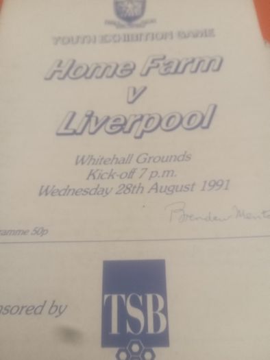 Old Soccer Programmes