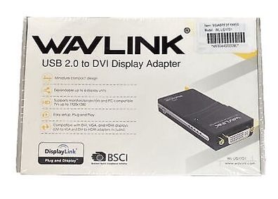 Wavlink Usb 2.0 To Dvi/hdmi Display Adapter Multiple Monitors Model Wl-ug17d1