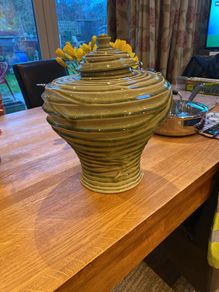 vase with lid