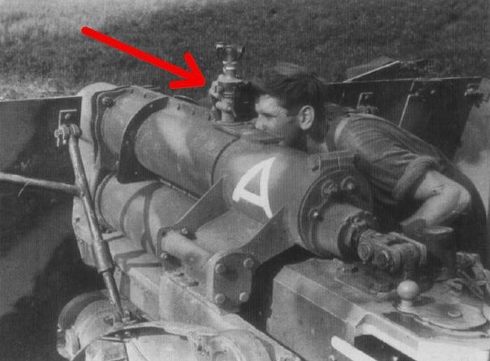 Ww2 artillery sight flak 88 and traversing crank for the German flak