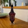 Vintage Bohemian style Ruby glass decanter Image 2