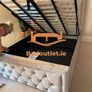Hilton Florida Bed Frame Chesterfield Bumper Bar Velvet Ottoman Storage&Mattress Image 3