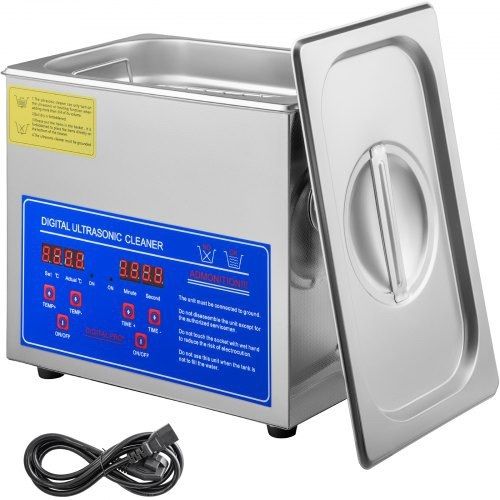 3L Ultrasonic Cleaner Machine Stainless Steel Ultrasonic Cleaning Machine Digital Heater Timer Jewelry Cleaning for Commercial Personal Home Use MULTIPLE SIZES AVAILABLE (FREE SHIPPING)