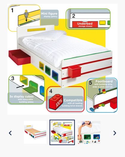 LEGO style Childs Bed Frame by Room 2 Build