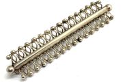 Rare Mid Century Modernist 935 Silver Filigree Brooch