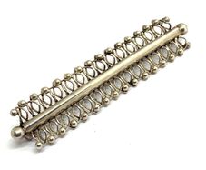 Rare Mid Century Modernist 935 Silver Filigree Brooch