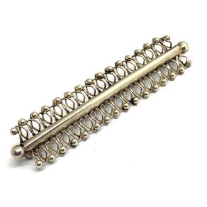 Rare Mid Century Modernist 935 Silver Filigree Brooch