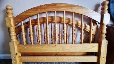Bed with mattress