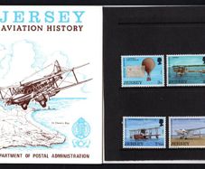 1973 Jersey Aviation History Commemorative Stamps Presentation Pack