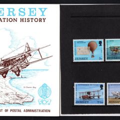 1973 Jersey Aviation History Commemorative Stamps Presentation Pack