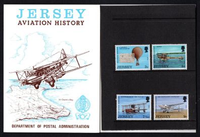 1973 Jersey Aviation History Commemorative Stamps Presentation Pack