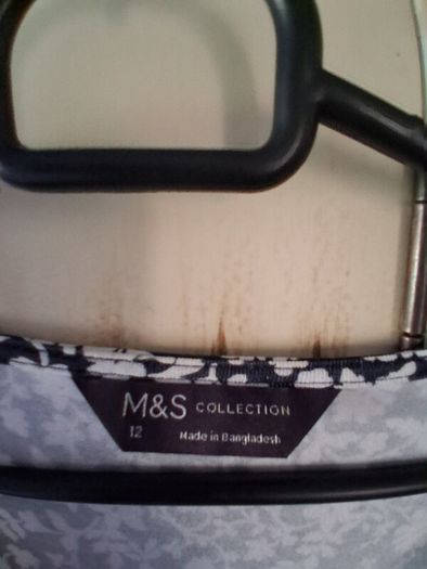 m&s navy mix dress uk12