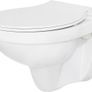 Toilet Hanging Wall Toilet Rose Star with Soft-Close Lid, Ceramic Image 3