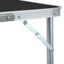 Foldable Camping Table Grey Aluminium 240x60 cm Image 7