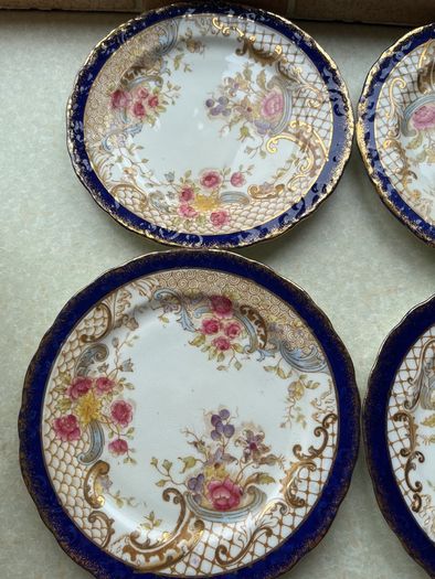 Antique 19th C5 Side Plates & 4Saucers p