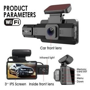 Wifi Hidden Car Dash Cam DVR Full HD Dash Mini Camera Dual Lens Video Recorder