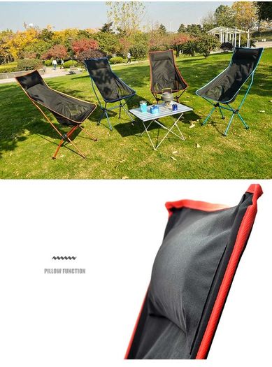 Brand New Outdoor Camping Chairs Folding Moon Chair Portable Extended Hiking Seat Beach Fishing Chair Ultralight Garden Picnic Furniture