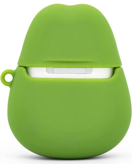 Cute Airpods Case, Airpods 2 Case, Funny 3D Cartoon Fruit Avocado Case, Soft Silicone Full Protection Shockproof Charging Case Cover with Keychain Airpods 1&2 case for Kids Girls Boys Women (FREE POSTAGE)