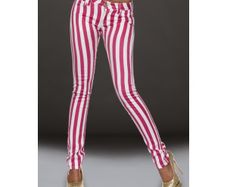 LOWER RISE stripe pants size 6 8 10 10-12