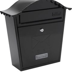 Powder Coated Galvanised Steel Classic Post Box Multiple Colours Available (free Postage)