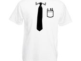Fake tie and pocket t-shirt tee top shirt for stag party wedding gift