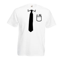 Fake tie and pocket t-shirt tee top shirt for stag party wedding gift