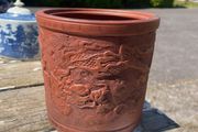 Chinese Zisha Yixing Clay Vase/brush pot