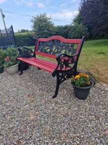 Heavy cast iron bench