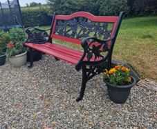 Heavy cast iron bench