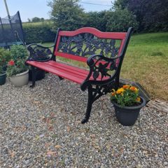 Heavy cast iron bench