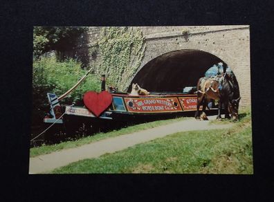 Horseboat " Hyades" Grand Western Canal , Devon - Postcard