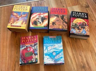 6 Harry Potter books incl 4 first editions