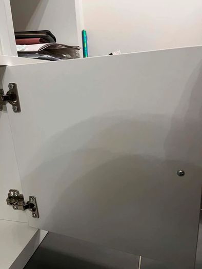 White IKEA Kallax Insert with Door & Knob