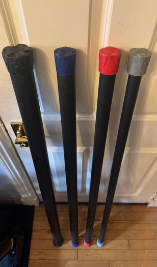 F45 Barbells x 4 - 16KG, 12KG, 8KG & 4KG