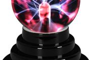 Plasma Ball, 3 Inch Mini Touch Sensitive Red Nebula Sphere Electric Ball Lamp, USB Powered Glass Globe for Kids, Bedrooms, Christmas, Birthday, Party