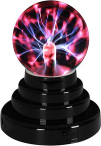 Plasma Ball, 3 Inch Mini Touch Sensitive Red Nebula Sphere Electric Ball Lamp, USB Powered Glass Globe for Kids, Bedrooms, Christmas, Birthday, Party