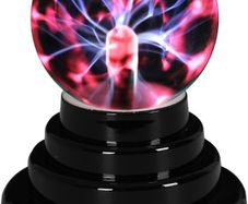 Plasma Ball, 3 Inch Mini Touch Sensitive Red Nebula Sphere Electric Ball Lamp, USB Powered Glass Globe for Kids, Bedrooms, Christmas, Birthday, Party