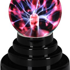 Plasma Ball, 3 Inch Mini Touch Sensitive Red Nebula Sphere Electric Ball Lamp, USB Powered Glass Globe for Kids, Bedrooms, Christmas, Birthday, Party