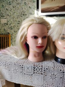 hair, practice doll heads,