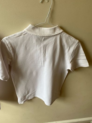 M&S girls white polo shirts (new) age 8-9
